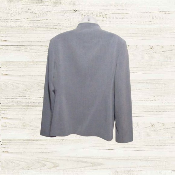 Amanda Smith size 14 womens blazer jacket long sleeves color grey - Picture 2 of 12